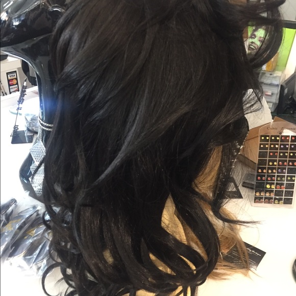 Long black curly wig sale full lace 2019 hairstyle main image 8